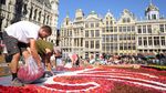 Hamparan Bunga Hiasi Grand Place Belgia, Indah Banget!