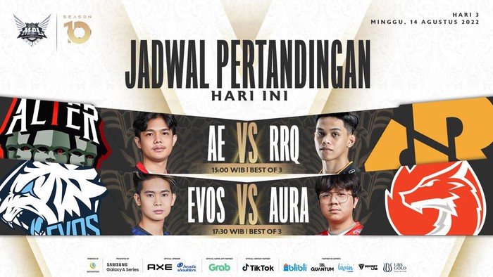 Jadwal MPL ID S10 Hari Ini: Alter Ego vs RRQ Hoshi