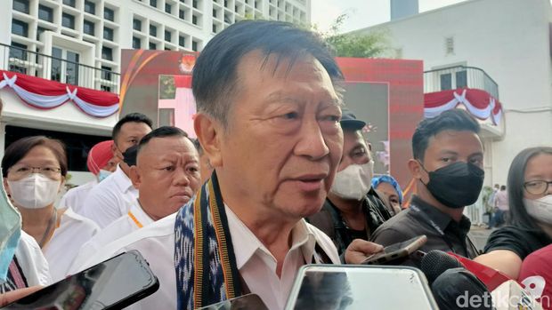 Ketua Umum Partai Bhinneka Indonesia Nurdin (Karin Nur Secha/detikcom)