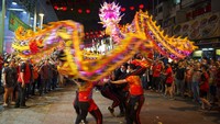 Pertunjukan tarian singa juga ada dalam Festival tersebut.