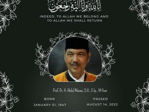 Mantan Ketua Muda MA Bidang Agama Prof Abdul Manan Wafat