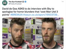 David De Gea dan Ronaldo Disorot Netizen Usai MU Keok