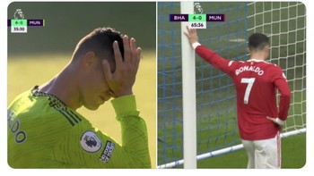 Cristiano Ronaldo juga jadi sorotan lantaran semalam tak berkontribusi apa-apa. Apa dampak Ronaldo terlalu dibesar-besarkan? Foto: Twitter