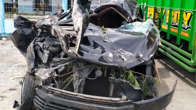 Potret Kondisi Mobil Masuk Jurang di Taput yang Tewaskan 4 Orang