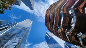 Gedung pencakar langit New York diabadikan dengan apik. Foto: Agus Tri Haryanto/detikINET