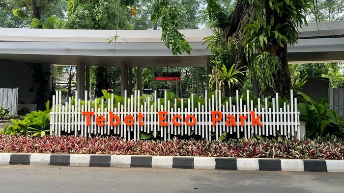 Suasana Tebet Eco Park Minggu (14/8/2022). (Hanafi/detikcom)