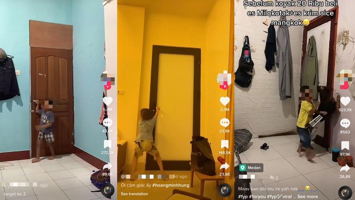 Tangkapan layar tren Tiktok menakut-nakuti anak dengan suara tertawa cekikikan hantu. Tangkapan layar tren Tiktok menakut-nakuti anak dengan suara tertawa cekikikan hantu.