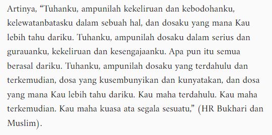 Doa tobat penghapus dosa yang bisa dilafalkan saat perayaan 17 Agustus.