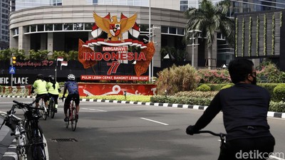 Semarak HUT RI ke-77 Makin Terasa di Ibu Kota, Ini Fotonya