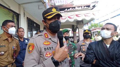 Kapolres Badung AKBP Leo Dedy Defretes di Polsek Kuta Utara, Senin (15/8/2022).