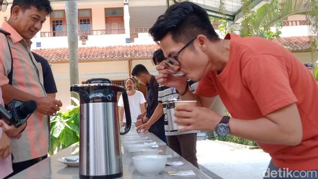 Kompetisi Kopi Terbaik Nusantara di Prambanan, Klaten, dalam rangka Jogja Coffee Week, Senin (15/8/2022).