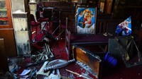 Saat ini api yang membakar Gereja Abu Sefein sudah padam.