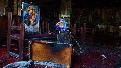 Kondisi Gereja di Mesir Usai Terbakar dan Tewaskan 41 Orang