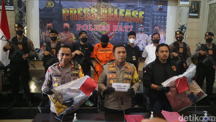 Konferensi pers kasus penyekapan dan pemerkosaan ABG Pati, Senin (15/8/2022).