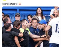 Meme Conte dan Tuchel Duel Bikin Ngakak