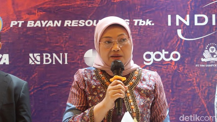 Menteri Ketenagakerjaan (Menaker) Ida Fauziah saat memberikan keterangan.