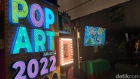 Pop Art Jakarta 2022 kali ini lebih panjang dari tahun sebelumnya, berlangsung dari 12 Agustus hingga 4 September 2022 di SPARK, Senayan Park lantai 1, Jakarta Pusat.  Foto: Tia Agnes/ detikcom