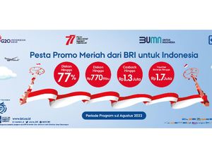 HUT RI Ke-77, BRI Gelar Promo Diskon-Cashback hingga Rp 1,3 Juta