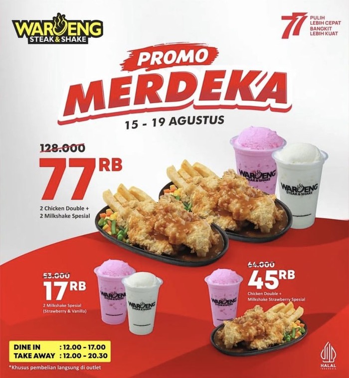Catat! 6 Gerai Makanan dan Minuman Ini Beri Diskon Spesial HUT RI ke-77