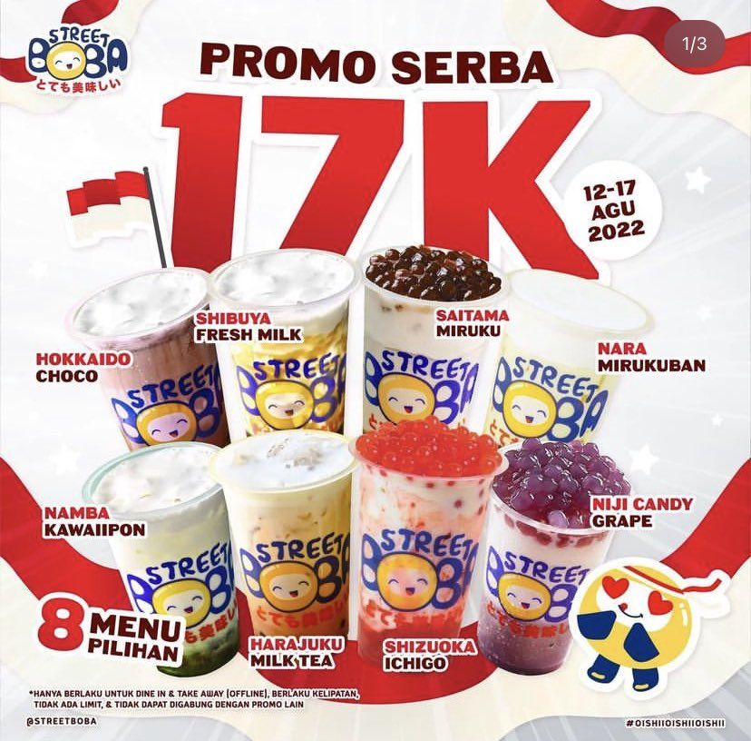 Catat! 6 Gerai Makanan dan Minuman Ini Beri Diskon Spesial HUT RI ke-77