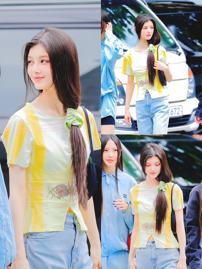 Selain bentuk dan raut wajah yang imut, Danielle NewJeans juga mirip Barbie Hsu karena tubuh ramping dan rambut panjangnya. Dalam berbagai kesempatan Danielle sering mengikat rambutnya di satu sisi atau kuncir dua seperti yang dulu sering dilakukan Barbie.Foto: Dok. Twitter