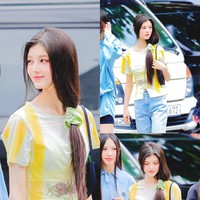 Selain bentuk dan raut wajah yang imut, Danielle NewJeans juga mirip Barbie Hsu karena tubuh ramping dan rambut panjangnya. Dalam berbagai kesempatan Danielle sering mengikat rambutnya di satu sisi atau kuncir dua seperti yang dulu sering dilakukan Barbie.Foto: Dok. Twitter