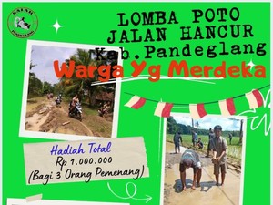 Juara Lomba Foto Jalan Rusak Pandeglang yang Digelar Warga Diumumkan Besok