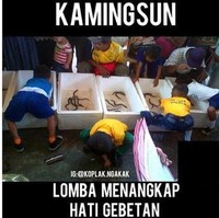 Hati gebetan memang ibarat belut, sulit banget ditangkap dan ditaklukkan. Jadi terus berusaha ya, kalau beruntung pasti bisa menang. Foto: Instagram/@koplak.ngakak