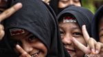 Ekspresi Siswa SD Ikuti Lomba 17-an di Jakut, Ceria Banget