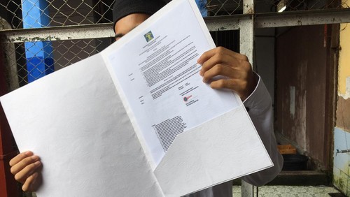 DB (17) penerima remisi bebas di Lapas Perempuan Kelas III Mataram, Rabu (17/8/2022).