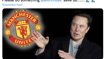 Elon Musk tiba-tiba menyatakan membeli klub sepakbola Liga Inggris, Manchester United, saat ia tengah membahas partai politik. Foto: Twitter