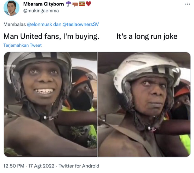 Di akun Twitter miliknya, Elon Musk bikin heboh dengan berkicau membeli klub sepakbola Manchester United. Namun tak lama berselang, ia mengklarifikasinya bahwa itu sebuah kelakar saja.