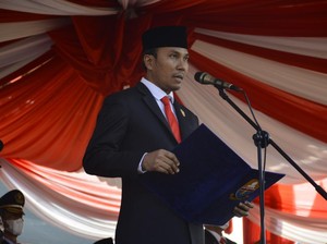 Ketua DPRD Jambi Bacakan Teks Proklamasi di Upacara HUT ke-77 RI