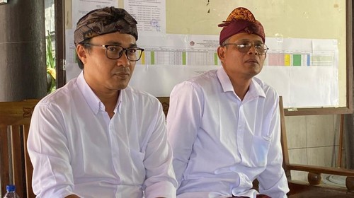 KONI Buleleng Saat Menyampaikan Klarifikasi Kekeliruan Penghitungan Nilai Juara dalam Lomba Gerak Jalan Dewasa Putra 45 kilometer, Rabu (17/8/2022).
