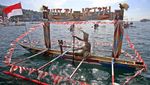 Lomba Perahu Hias Meriahkan HUT Ke-77 RI di Papua