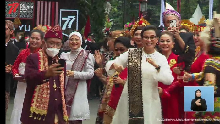 Menteri-menteri Kabinet Indonesia Maju asyik joget (Tangkapan Layar)