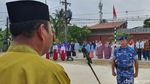 Momen Prajurit TNI AU Pimpin Upacara HUT ke-77 RI di Pekanbaru