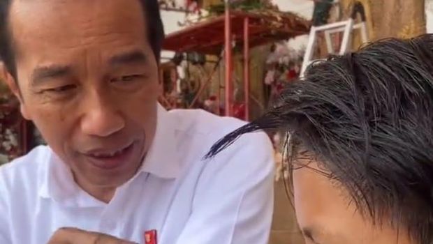 Presiden Jokowi dan Farel Prayoga.