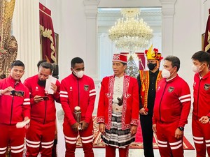 Jokowi Sempat Bertemu Timnas U-16 Sebelum Upacara HUT RI di Istana