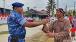 Momen Prajurit TNI AU Pimpin Upacara HUT ke-77 RI di Pekanbaru