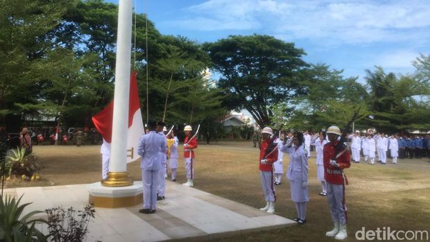 Upacara HUT ke-77 RI yang diselenggarakan Pemkab Gowa, Sulawesi Selatan (Sulsel)