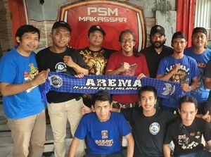 100 Aremania Disambut di Stadion BJ Habibie Jelang Duel PSM Vs Arema