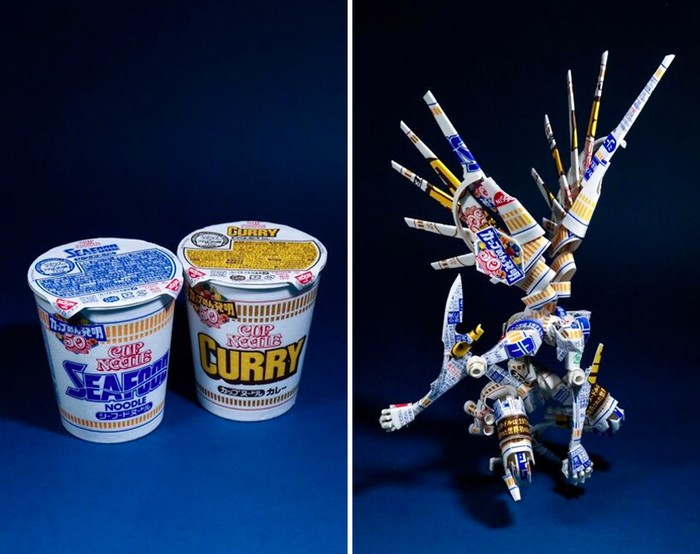 Keren! 10 Kreasi 'Kirigami' Sulap Kemasan Makanan Jadi Karya Seni