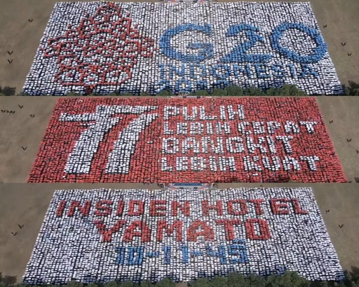 Konfigurasi Paper Mob Maba ITS Cetak Rekor MURI