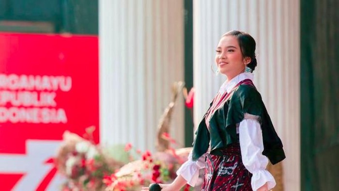 lyodra ginting lyodra ginting usai nyanyi di Istana.