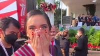 Lyodra Ginting yang terlihat setelah nyanyi di Istana. Foto: Instagram