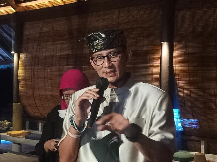 Menteri Pariwisata dan Ekonomi Kreatif, Sandiaga Salahuddin Uno di Kura-kura Bali, Serangan, Denpasar, Bali, Kamis (18/8/2022).