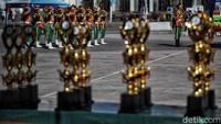 Alun-alun Kabupaten Garut dijadikan sebagai tempat untuk merayakan HUT ke-77 RI, Rabu (17/8/2022).