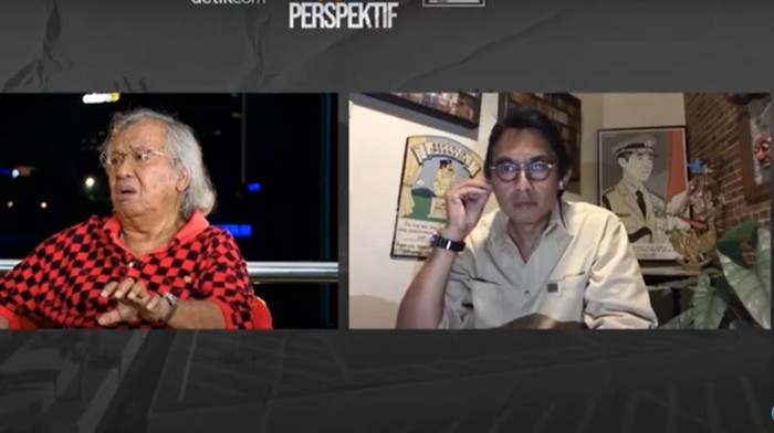 Panda Nababan dan Krisnadi Ramajaya Hoegeng (detikcom)