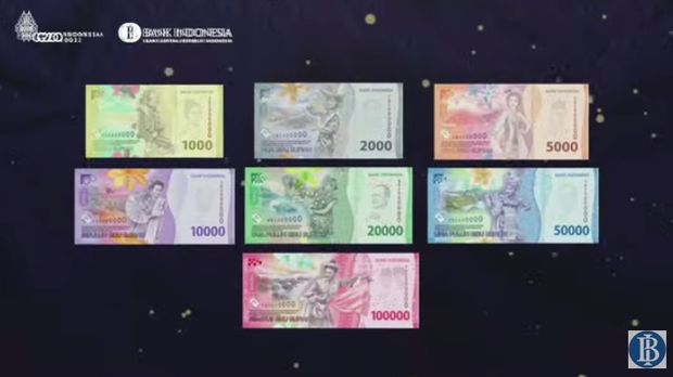 Peluncuran Uang Rupiah Kertas Tahun Emisi 2022, Kamis (18/8/2022). (Tangkapan Layar Youtube BI)